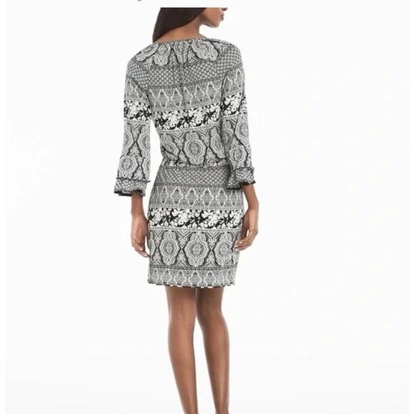 White House Black Market Bell Sleeve Mini Dress Size 14 - Picture 2 of 16